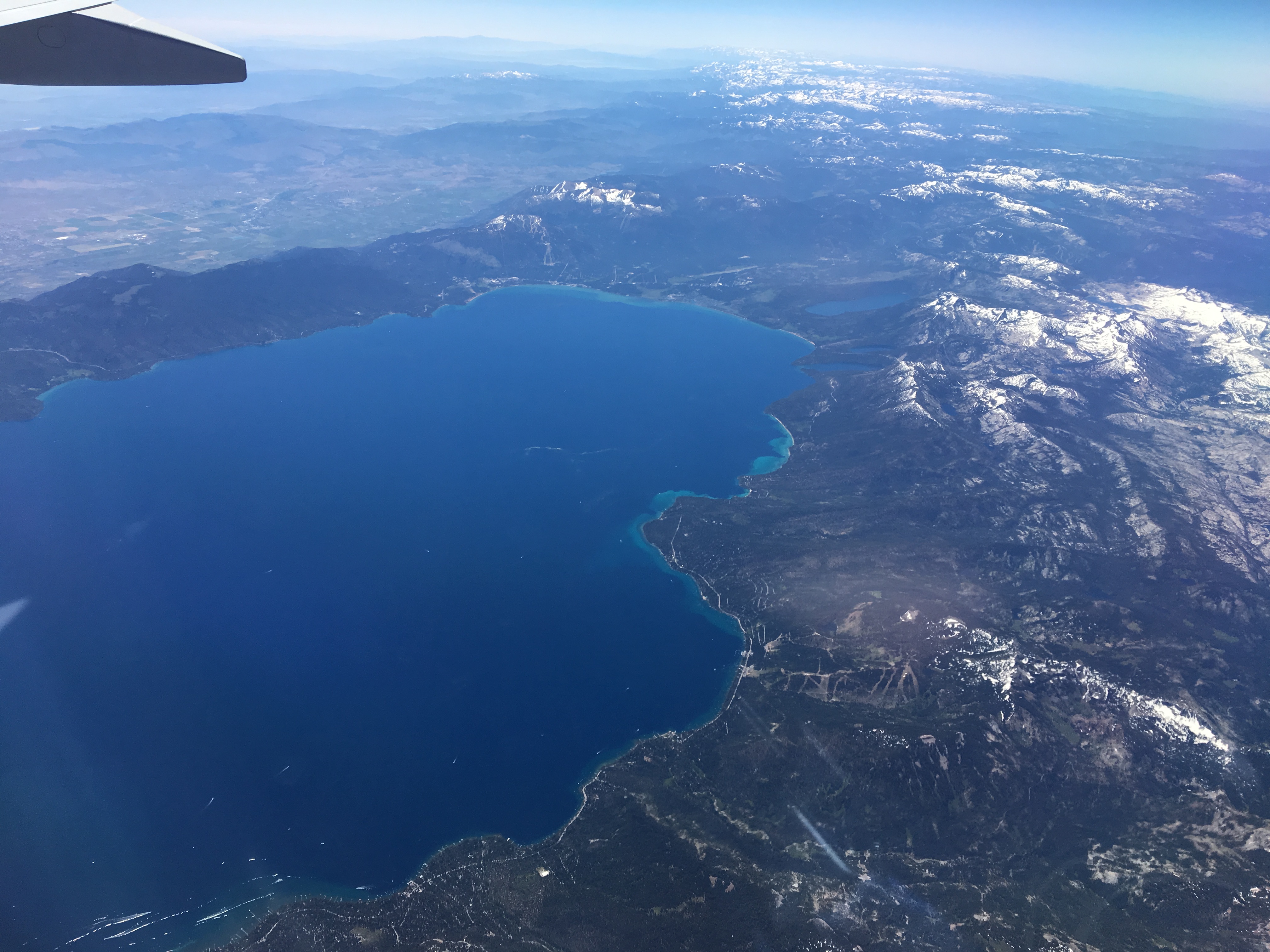 Lake Tahoe from an airplane